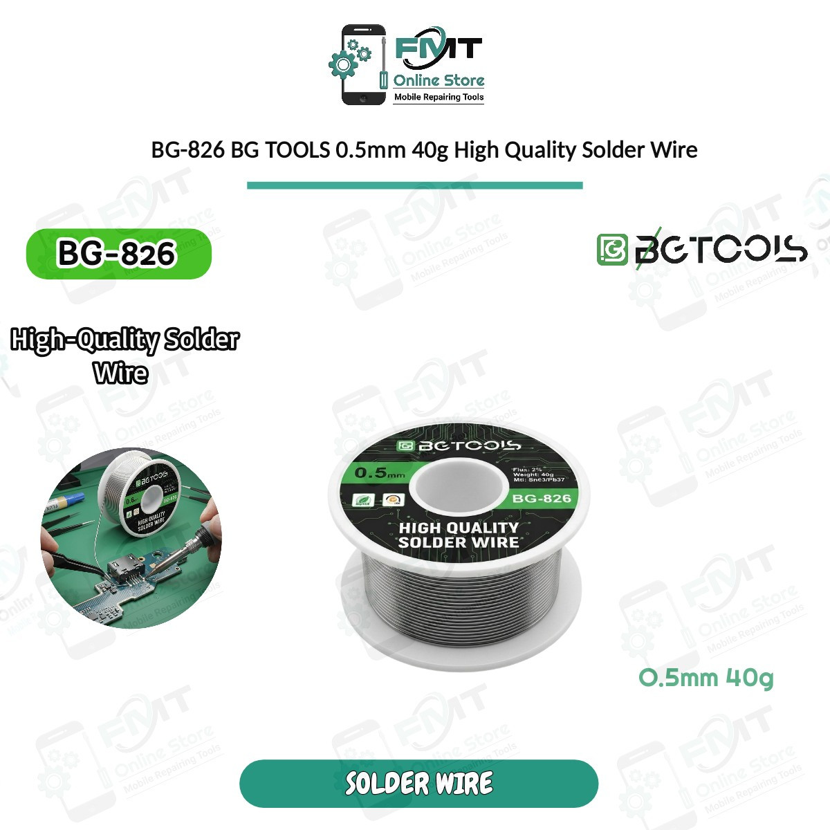 BG-826 BG TOOLS 0.5mm 40g High Quality Solder Wire.