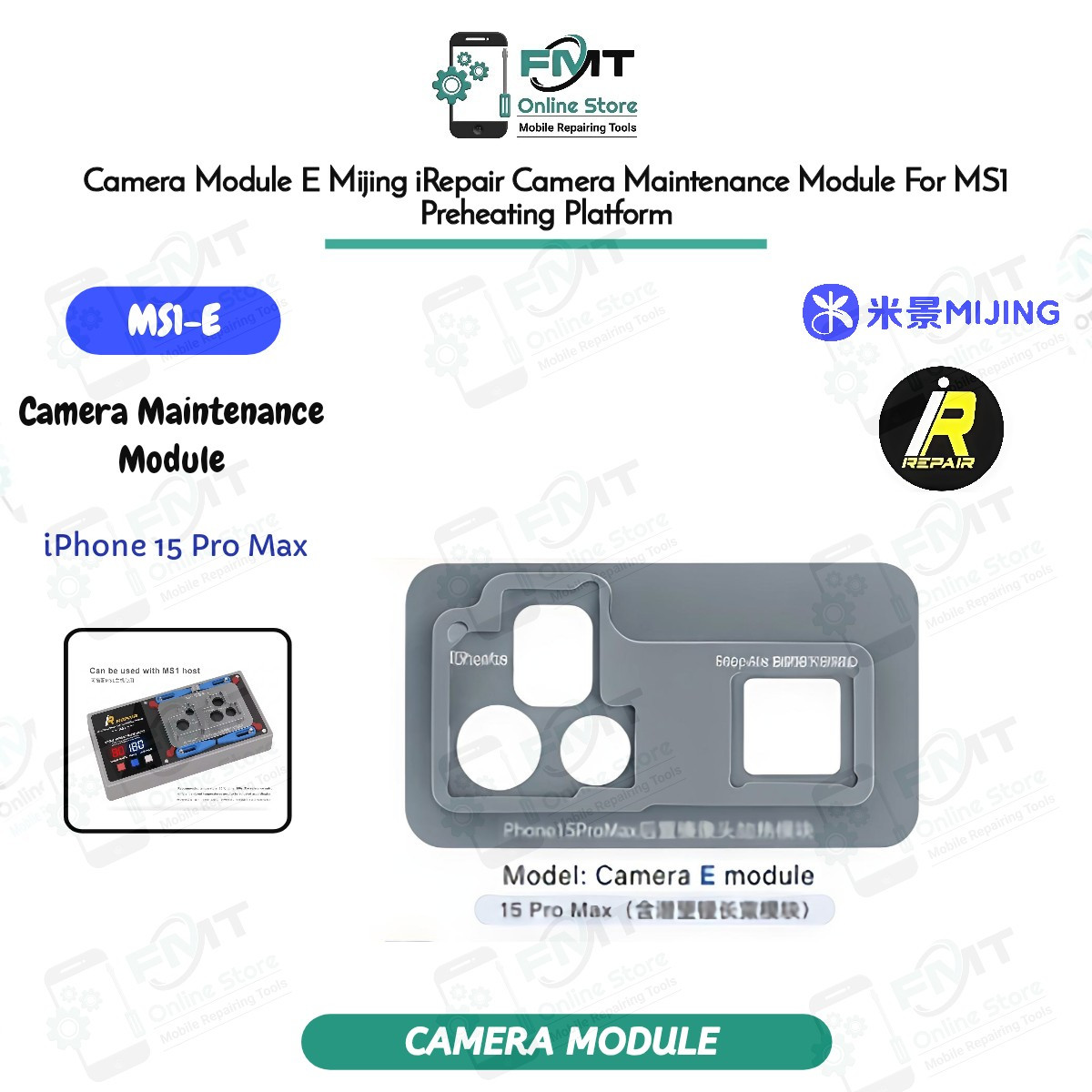 Camera Module E Mijing iRepair iPhone 15PM Camera Maintenance Module For MS1 Preheating Platform