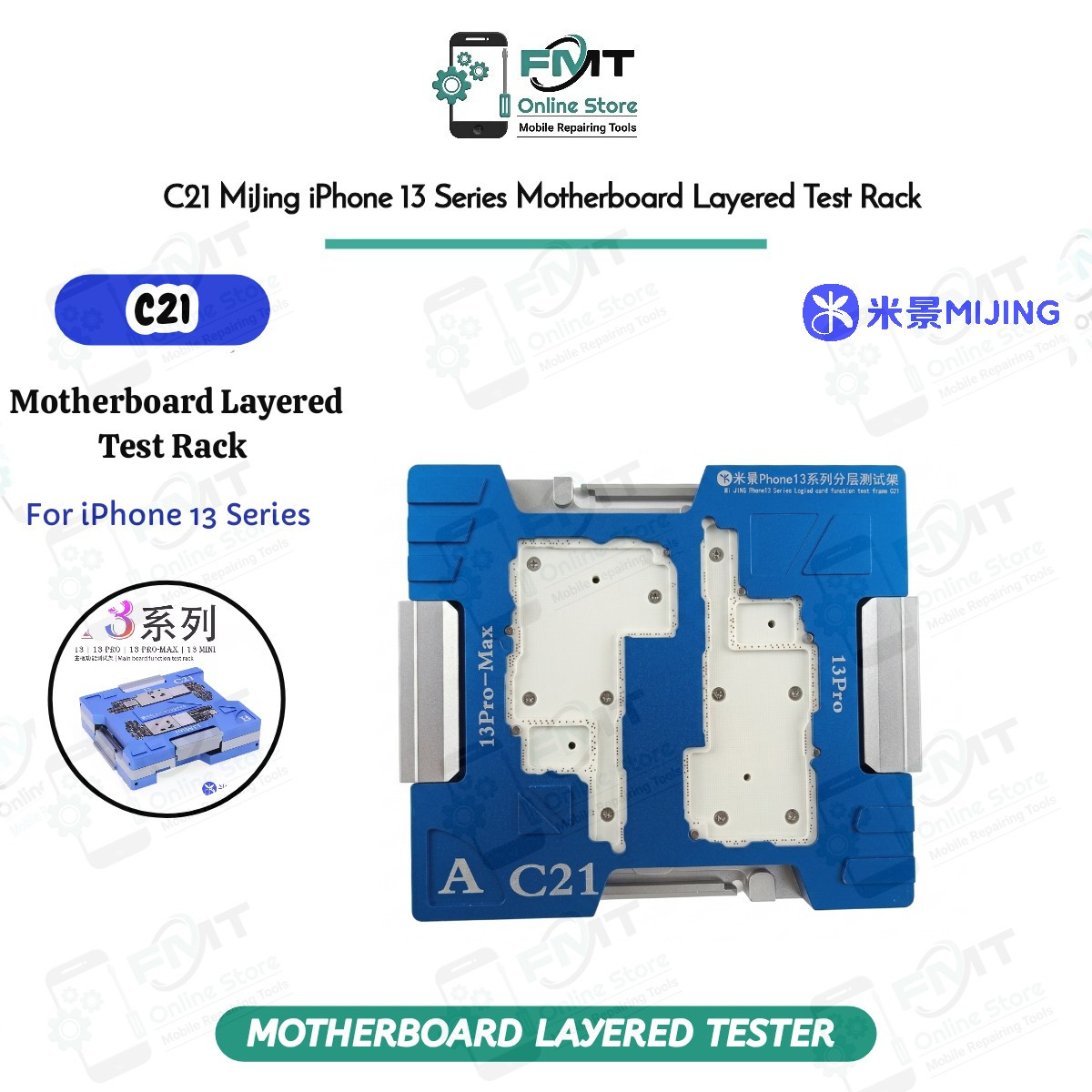 C21 MiJing iPhone 13 Series Motherboard Layered Test Rack For iPhone 13,13mini,13P,13PM