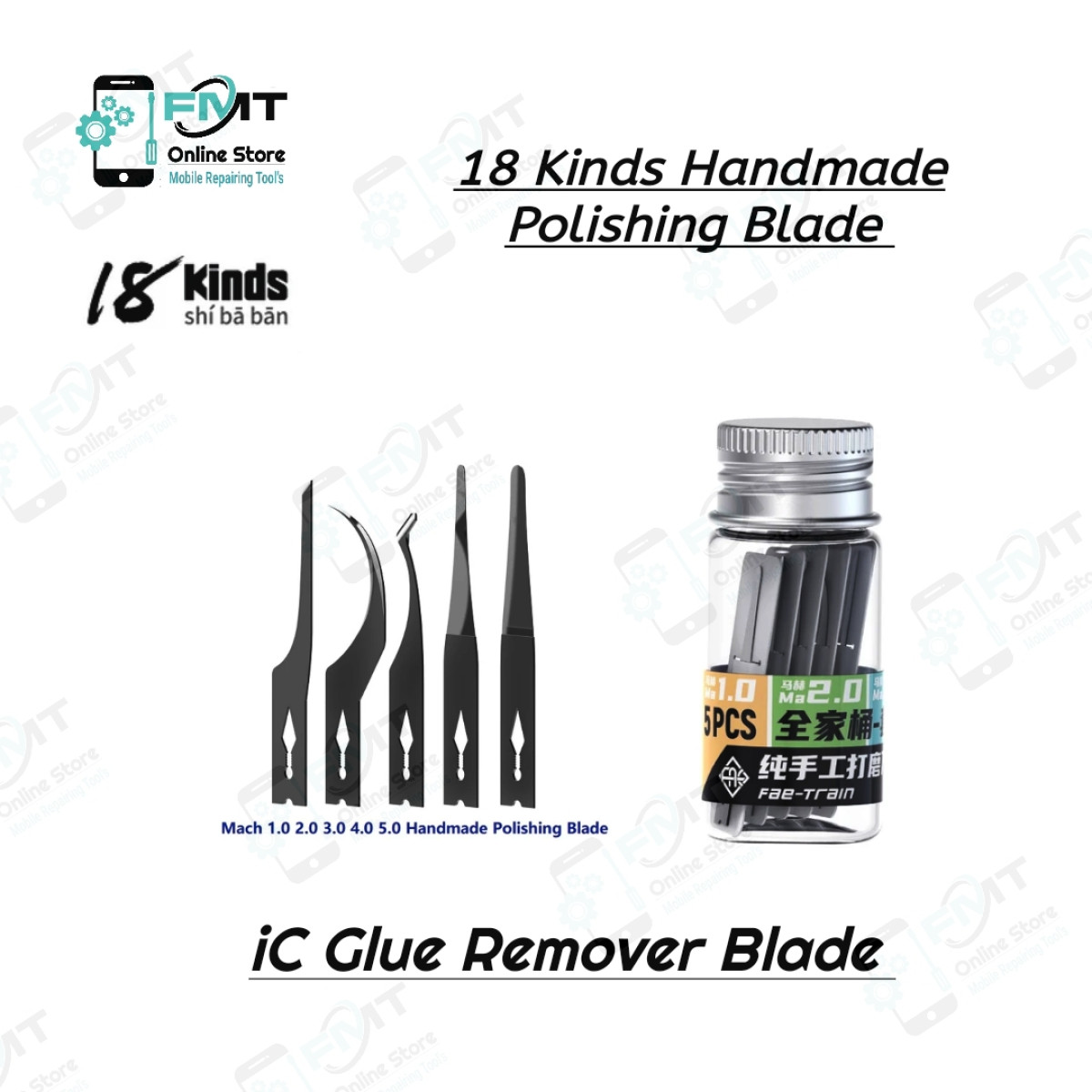 18 Kinds Handmade Polishing Blade -5pcs.