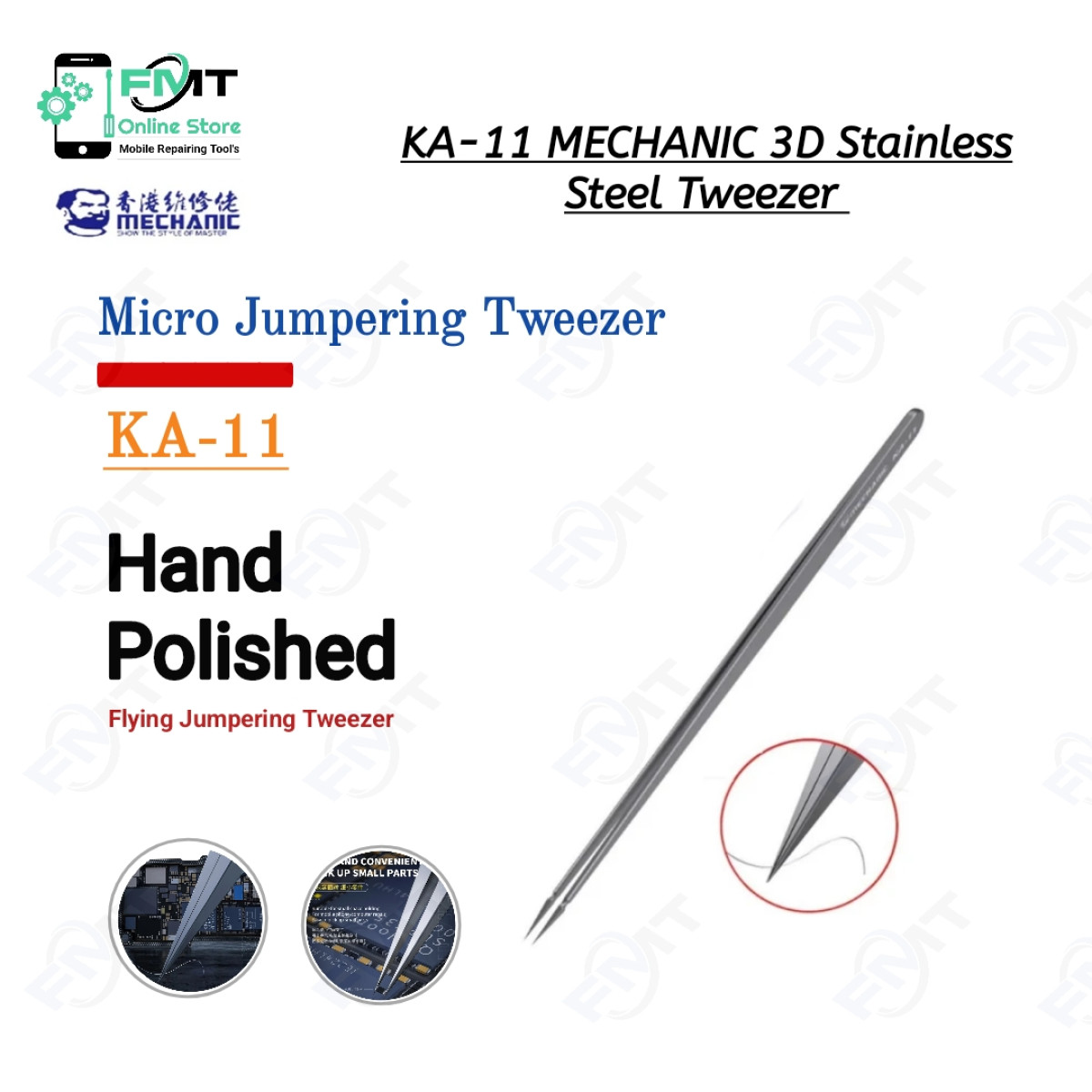 KA-11 MECHANIC Micrometer Tip Tweezer