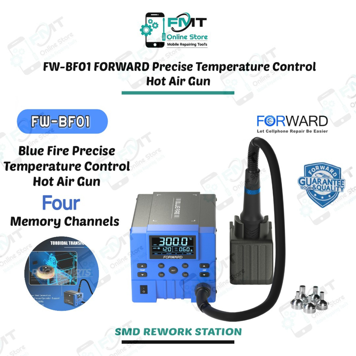 FW-BF01 FORWARD Blue Fire Precise Temperature Control Hot Air Gun