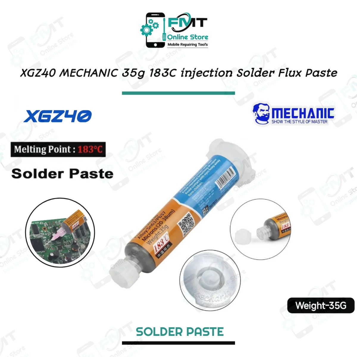 XGZ40 MECHANIC 35g 183C injection Solder Flux Paste.